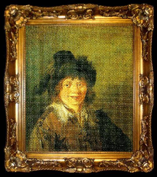 framed  isaac van ostande sjalvportratt, ta009-2